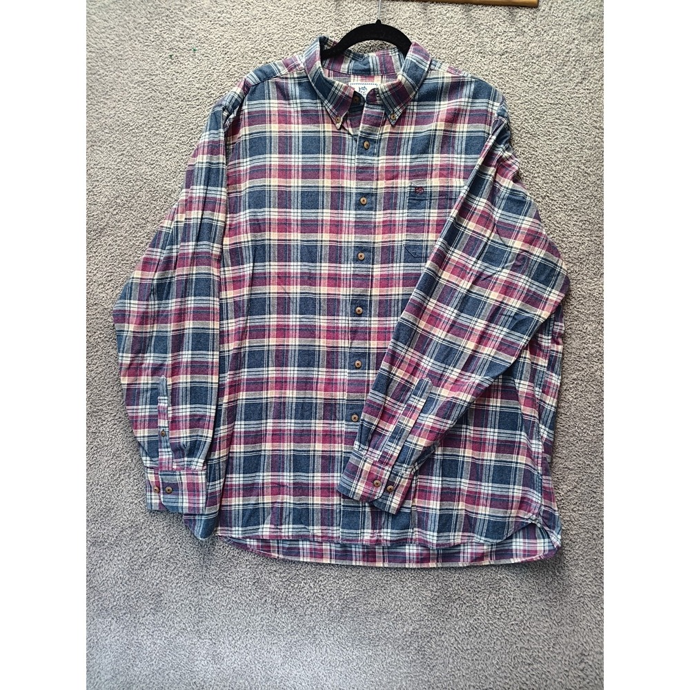 Southern Tide Plaid Flannel Shirt Men XXL Classic Fit Cotton Button